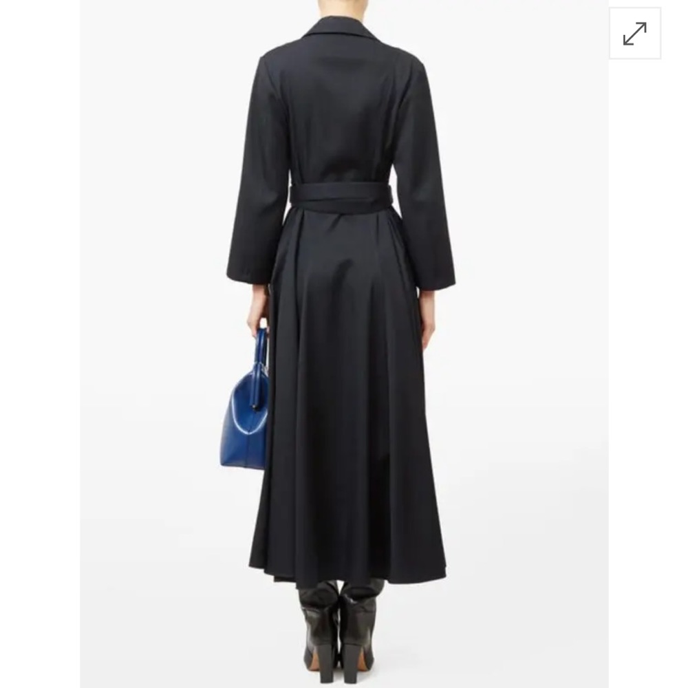 Jil Sander Narcy Belted Virgin-Wool Midi Shirt Dress - Picture 2 of 15